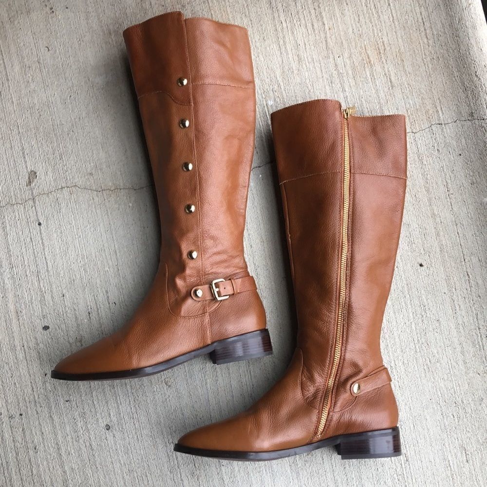 MICHAEL Michael Kors NWOT Cognac Tall Leather Riding boots